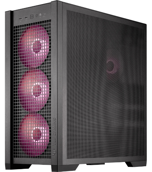 Компьютерный корпус ASUS TUF GAMING GT302 TG ARGb черный (90DC00I0-B19000) GT302/ARGb FANS/BLK
