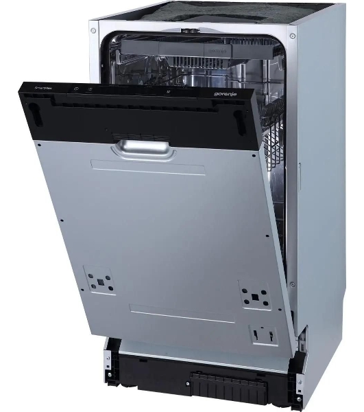 Встраиваемая посудомоечная машина Gorenje GV561D10, узкая, ширина 44.8см, полновстраиваемая, загрузка 11 комплектов
