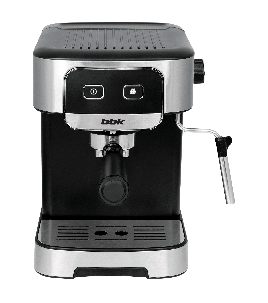 Кофеварка рожковая BBK BCM1500 черный/нержавеющая сталь, исп. кофе - молотый, 1.8 л, 1200 Вт, 20 бар