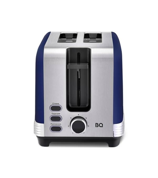 Тостер BQ T1000 синий, 1000 Вт, 2 слота
