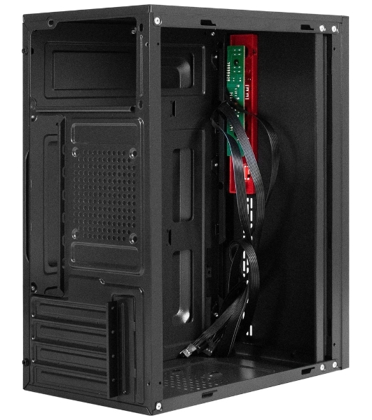 Компьютерный корпус Minitower ExeGate EX299408RUS BAA-403-AA500 (mATX, БП AA500 с вент. 8см, 2*USB, HD Audio, черный)