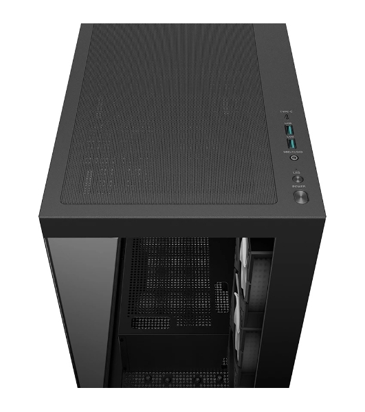 Компьютерный корпус Deepcool CG580 4F черный без БП ATX 6x120мм 3x140мм 2xUSB 3.0 audio bott PSU