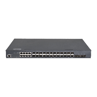 Коммутатор GIGALINK GL-SW-G201-28SC, 8×100/1000 Мбит/с Combo + 16×1 Гбит/с SFP + 4×10 Гбит/с SFP+, управляемый