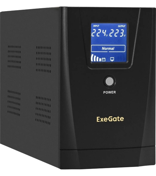 Источник бесперебойного питания ExeGate EX292631RUS SpecialPro Smart LLB-2000.LCD.AVR.4C13.RJ.USB 2000VA/1200W, LCD, AVR, 4*C13,RJ45/11,USB, металлический корпус, черный