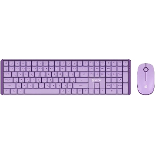 Комплект клавиатура+мышь AULA AC306 беспроводной, USB, 1600 DPI, сиреневый