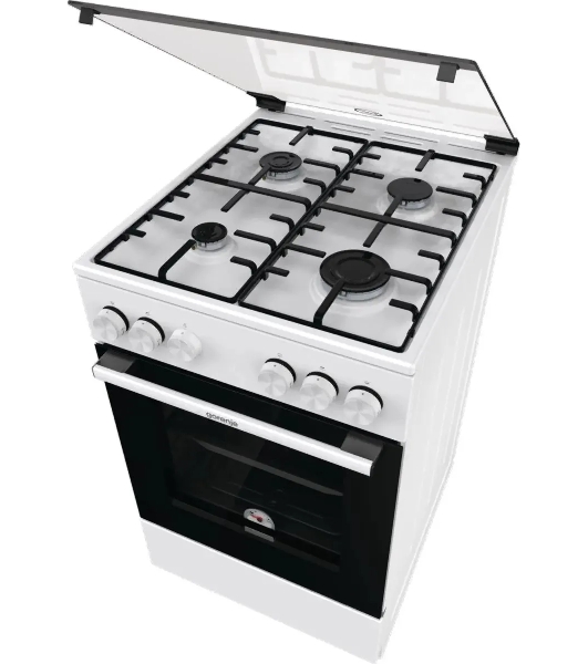 Плита газовая Gorenje GG5A10WH белый, конфорок 4 газовых, духовка 70 л, 50 см x 85 см x 59.4 см