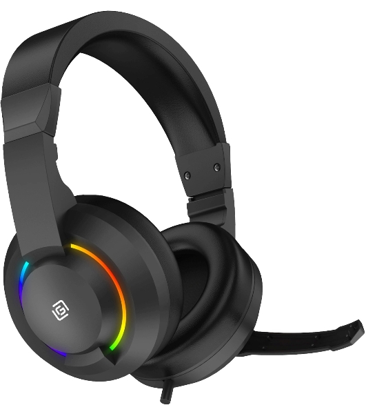 Гарнитура Oklick HS-L315G чёрный, проводная, 3.5 мм, подсветка