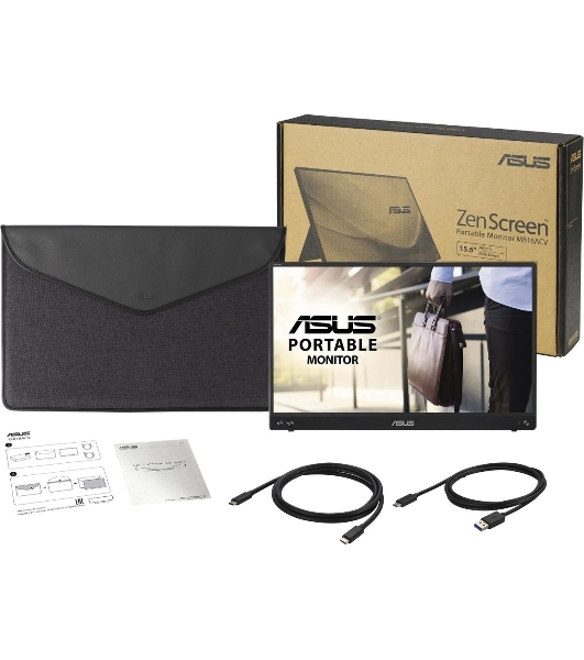 Монитор 15.6' ASUS ZenScreen MB16ACV IPS 1920x1080, 60 Гц, 5 мс, 16:9, 250 кд/м2, 1xUSB-C, темно-серый/черный