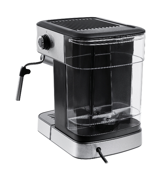 Кофеварка рожковая BBK BCM1500 черный/нержавеющая сталь, исп. кофе - молотый, 1.8 л, 1200 Вт, 20 бар