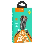 Автомобильная зарядка HOCO Z46 Blue shield, 1xUSB, 18W, серый металлик, фото2