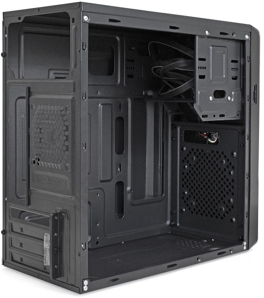 Компьютерный корпус Minitower ExeGate BA-309-UNS350 (mATX, БП UNS350 с вент. 12см, 2*USB, HD аудио, черный)