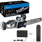 Пила цепная аккумуляторная бесщеточная DEKO DKCHS 40 PRO, 16', 2х20В, 2x4.0А·ч, двойное з/у, фото2