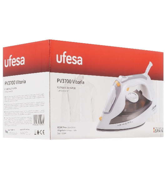 Утюг Ufesa PV3700 VITORIA белый/серый, 3000 Вт, 45 г/мин, 240 г/мин, 400 мл