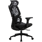 Кресло Cactus CS-MC555-BK черный, сетка, 150 кг, подголовник, регулируемые подлокотники, механизм качания, фото4