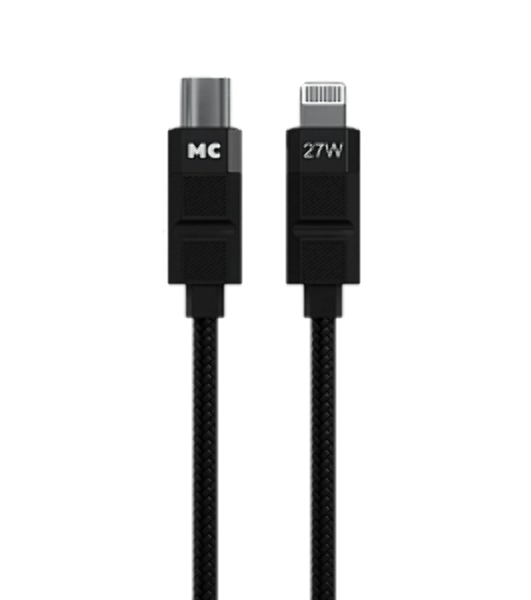 Дата-кабель MORE CHOICE (4620202555069) K87ia 2м USB 3.0A PD 27W для Lightning ng 8-pin Type-C - 2м, черный