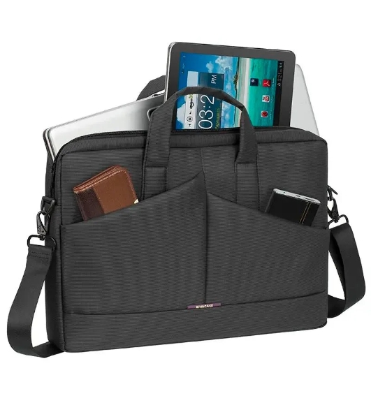 Сумка для ноутбука 15,6” Riva Case 8731 серый, полиэстер