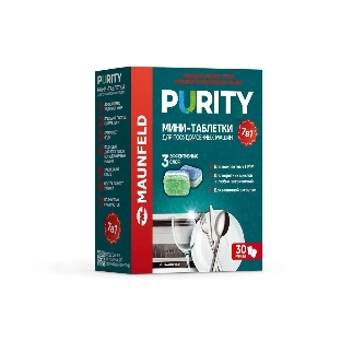 Мини-таблетки для посудомоечных машин Maunfeld Purity all in 1 MDM30ST (30 шт. в упаковке)