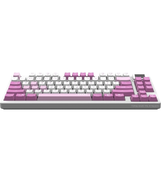 Клавиатура MSI Forge GK600 гибридная, Bluetooth, радиоканал, белый