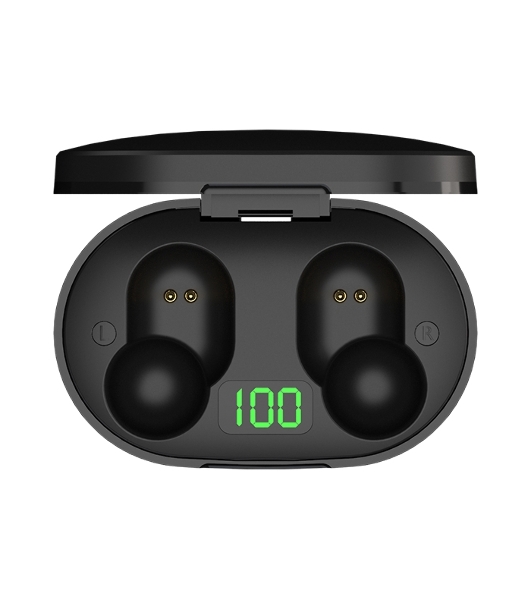Наушники TWS Maxvi MHF-101BT UP черный, вкладыши, Bluetooth, сенсорное управление, до 4 ч
