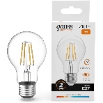 Лампа светодиодная филаментная Gauss Filament 9Вт цок.: E27 груша св. свеч. бел. теп. (упак.: 10 шт), фото 1