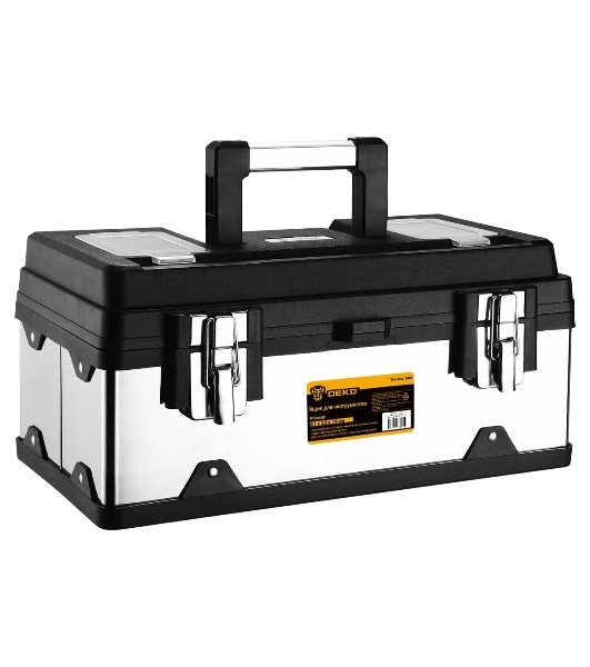 Ящик для инструментов Deko Tool box 18M, 18л, 41x23x19см, серебристый/черный 085-3002