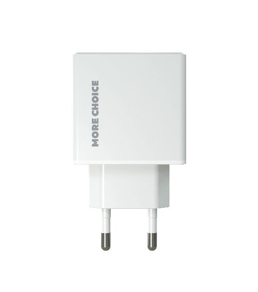 Сетевое зарядное устройство MORE CHOICE NC61 СЗУ 1USB+1USB-C 3.0A PD 20W+QC3.0 быстрая зарядка белый