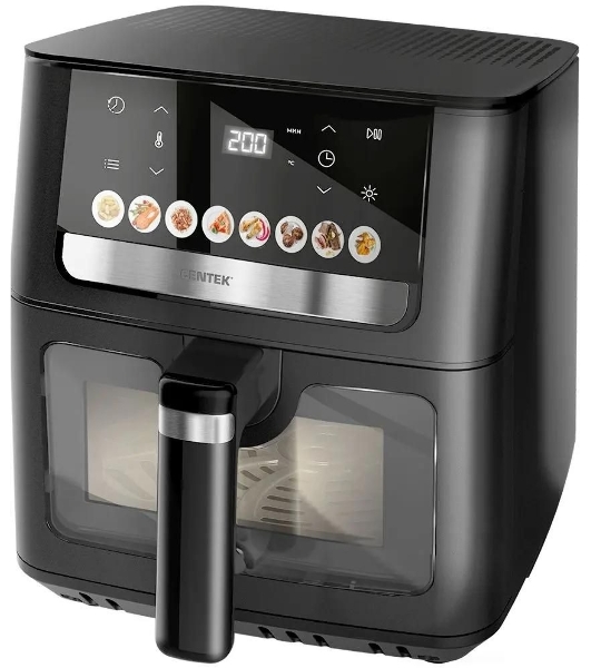 Аэрогриль Centek CT-3104 черный, 1900 Вт, 9 л, сенсор, 8 программ