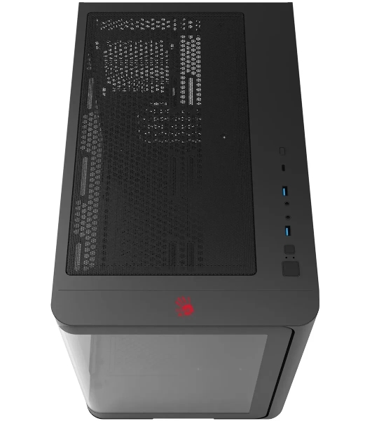 Компьютерный корпус Bloody BD-CC112 черный без БП mATX 9x120мм 2xUSB 3.0 audio bott PSU