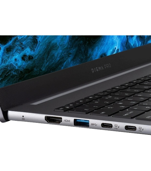 Ноутбук Digma Pro Pactos Core i3 1215U 16Gb SSD 256Gb Intel UHD Graphics 16' IPS WUXGA (1920x1200) Windows 11 Pro dk.grey WiFi BT Cam 5500mAh (DN16P3-ACXW01)