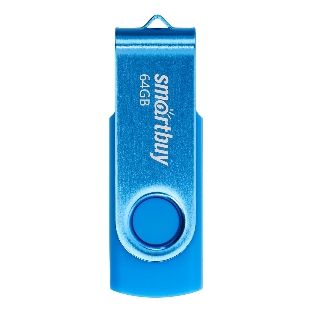 Флешка USB Smartbuy Twist Blue (SB064 Gb2TWB), 64Mb, USB 2.0, R/W 20/10, синий