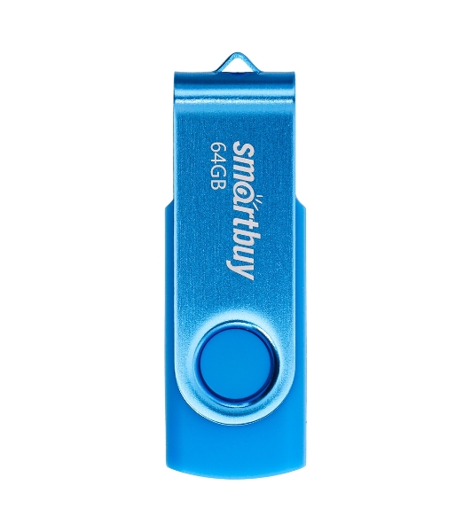 Флешка USB Smartbuy Twist Blue (SB064 Gb2TWB), 64Mb, USB 2.0, R/W 20/10, синий
