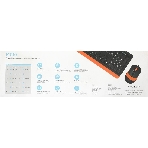 Комплект клавиатура+мышь A4Tech FStyler F1010 проводной, USB, 1600 DPI, чёрный/оранжевый, фото3