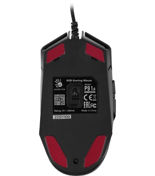Мышь проводная A4Tech Bloody P91s черный, 8000 dpi, USB, кнопки - 8