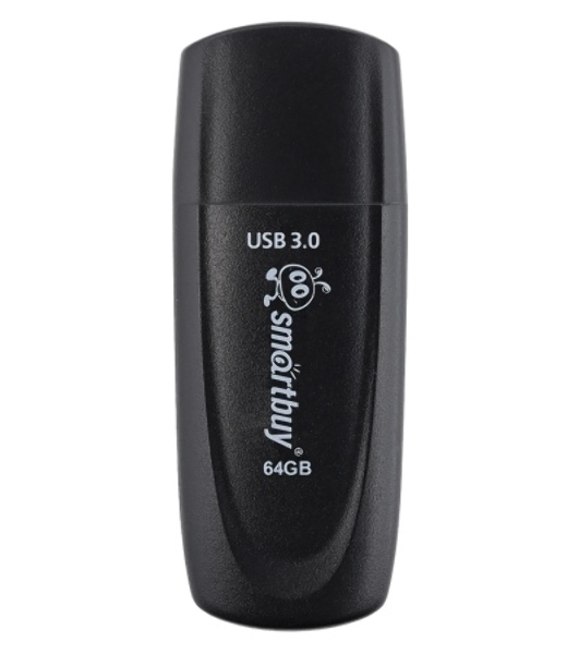 Флешка USB SmartBuy Scout black (SB064Gb3SCK), 64Gb, USB 3.0/3.1, R/W 100/40, черный
