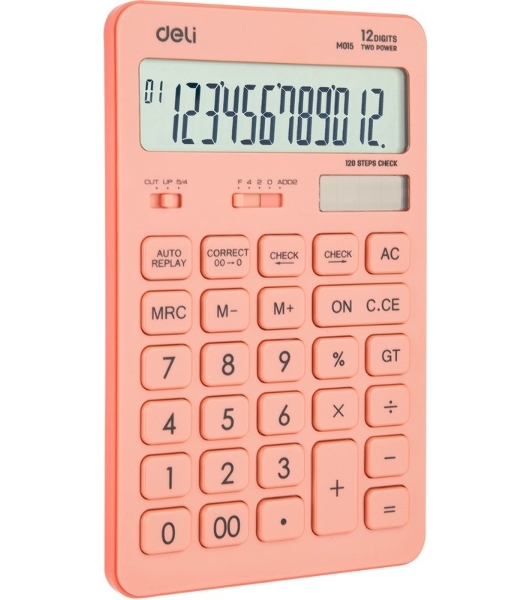 Калькулятор настольный Deli Touch EM01541 красный 12-разр.