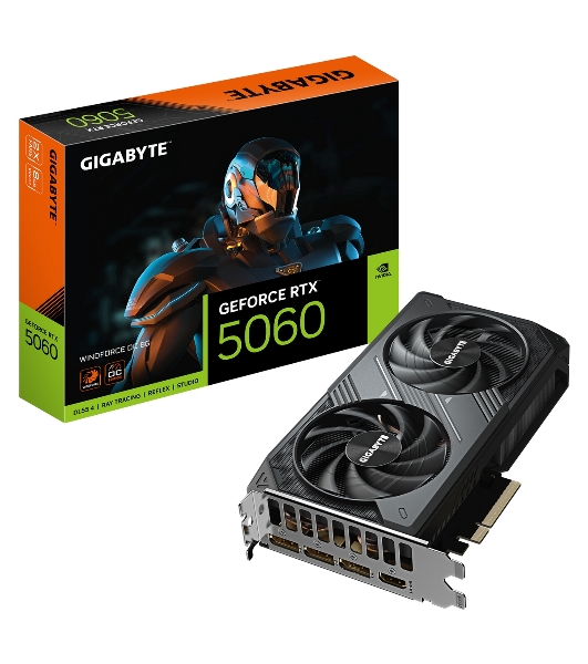Видеокарта Gigabyte RTX 5060 GV-N5060WF2OC-8GD 1.0 NV RTX 5060 8Gb 128bit GDDR7 2512/28000/HDMIx1/DP PCI-E 5.0