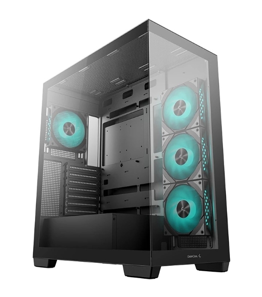 Компьютерный корпус Deepcool CG580 4F черный без БП ATX 6x120мм 3x140мм 2xUSB 3.0 audio bott PSU