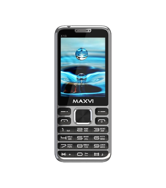 Мобильный телефон Maxvi X10i серебристый металлик