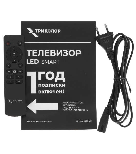 Телевизор Триколор 50' H50UC2 черный DLED UHD 4K 60Hz Smart TV