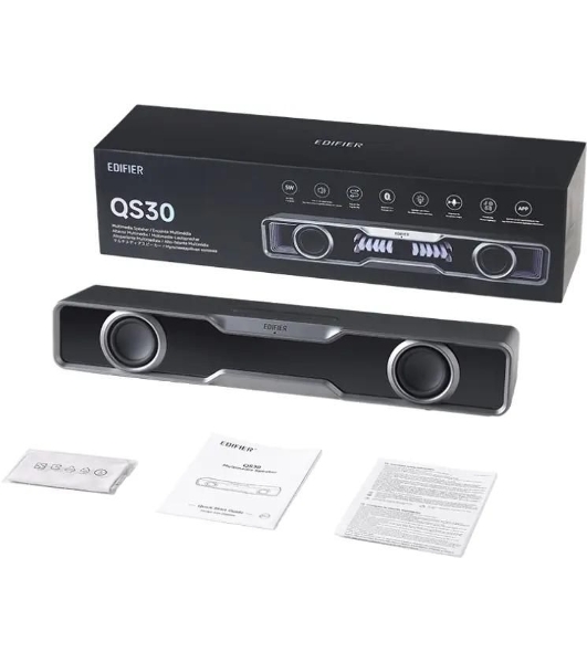 Колонки Edifier QS30 1.0 черный 5Вт BT
