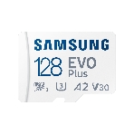 Флеш карта microSDXC 128Gb Samsung EVO Plus Class 10, A2, V30, UHS-I, W 90 МБ/с, R 160 МБ/с, MB-MC128SA/KR адаптер на SD, фото 1