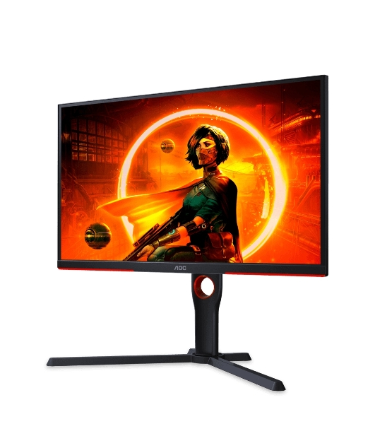 Монитор 24.5' AOC Gaming 25G3ZM VA 1920x1080, 240 Гц, 1 мс, 16:9, 300 кд/м2, 2xHDMI, 1xDP, черный/красный