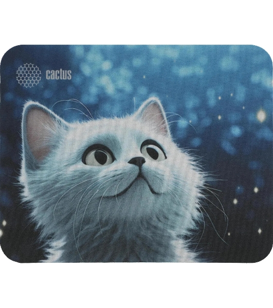 Коврик для мыши Cactus белый Cat 220x180x2мм (CS-MPC-P06XS)