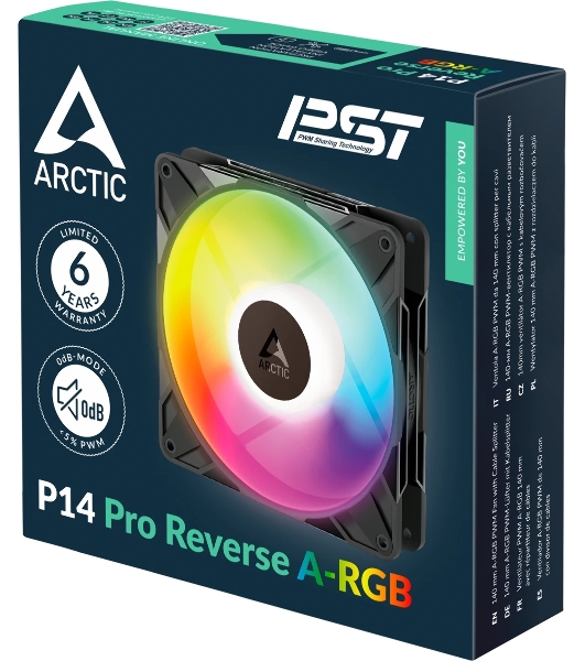 Вентилятор в корпус Arctic Cooling Вентилятор корпусной ARCTIC 14 Pro Reverse A-RGB (ACFAN00323A) 