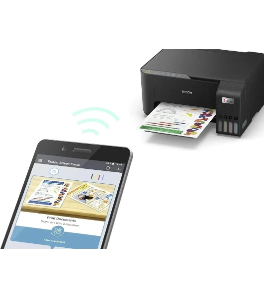 МФУ струйное Epson EcoTank L3252/А4/цветная печать/до 5-10 стр. в мин./лоток подачи 100 л./черный (C11CJ67423) (L3252)