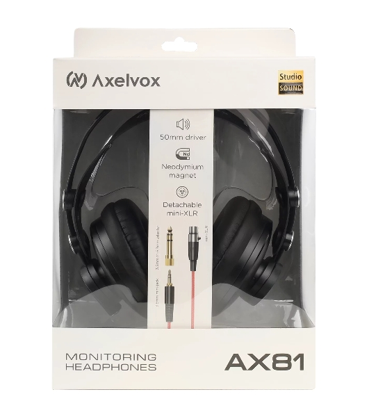 Проводные наушники Axelvox AX81 черный, полноформатные