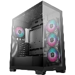Компьютерный корпус Deepcool CG580 4F черный без БП ATX 6x120мм 3x140мм 2xUSB 3.0 audio bott PSU, фото 1