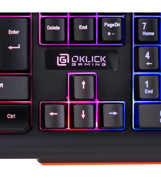 Клавиатура Oklick 717G Black Death проводная, USB Type-A, чёрный/серый