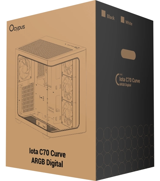 Компьютерный корпус Ocypus Iota C70 WH Curve ARGB Digital ATX без БП (Iota-C70-WHD400CD-GL)