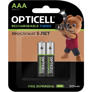 Аккумулятор Opticell Turbo 6080003 AAA NiMH 970mAh (2шт) блистер